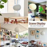White wabi sabi pendant light scene display