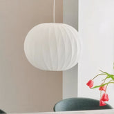 Minimalist white wabi sabi pendant light