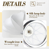 Silk lamp body & wrought iron frame detail