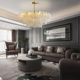 Coastal Cloud Glass Tier Chandelier 16.5in