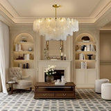 Coastal Cloud Glass Tier Chandelier 16.5in