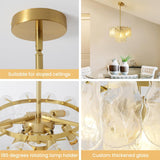 Coastal Cloud Glass Tier Chandelier 16.5in