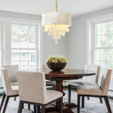Round Dining Room Capiz Shell Pendant Light