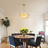 Gold Dandelion Pendant Light in Dining Room