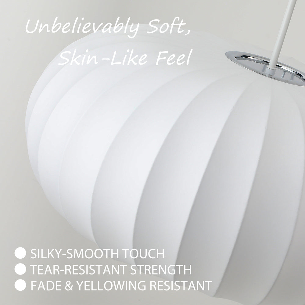 Soft silk-like pendant light texture detail