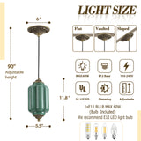 Ceramic pendant light specs: 11.8" shade, 90" adjustable cord, E12 base, dimmable