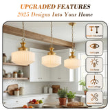 Upgraded vintage pendant light features
