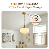 Rotatable canopy for flat/sloped ceilings