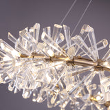 Gilded Frost Crystal Ring Chandelier detail