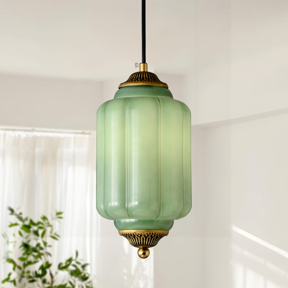 vintage green glass pendant light for kitchen island hallway bedroom bathroom