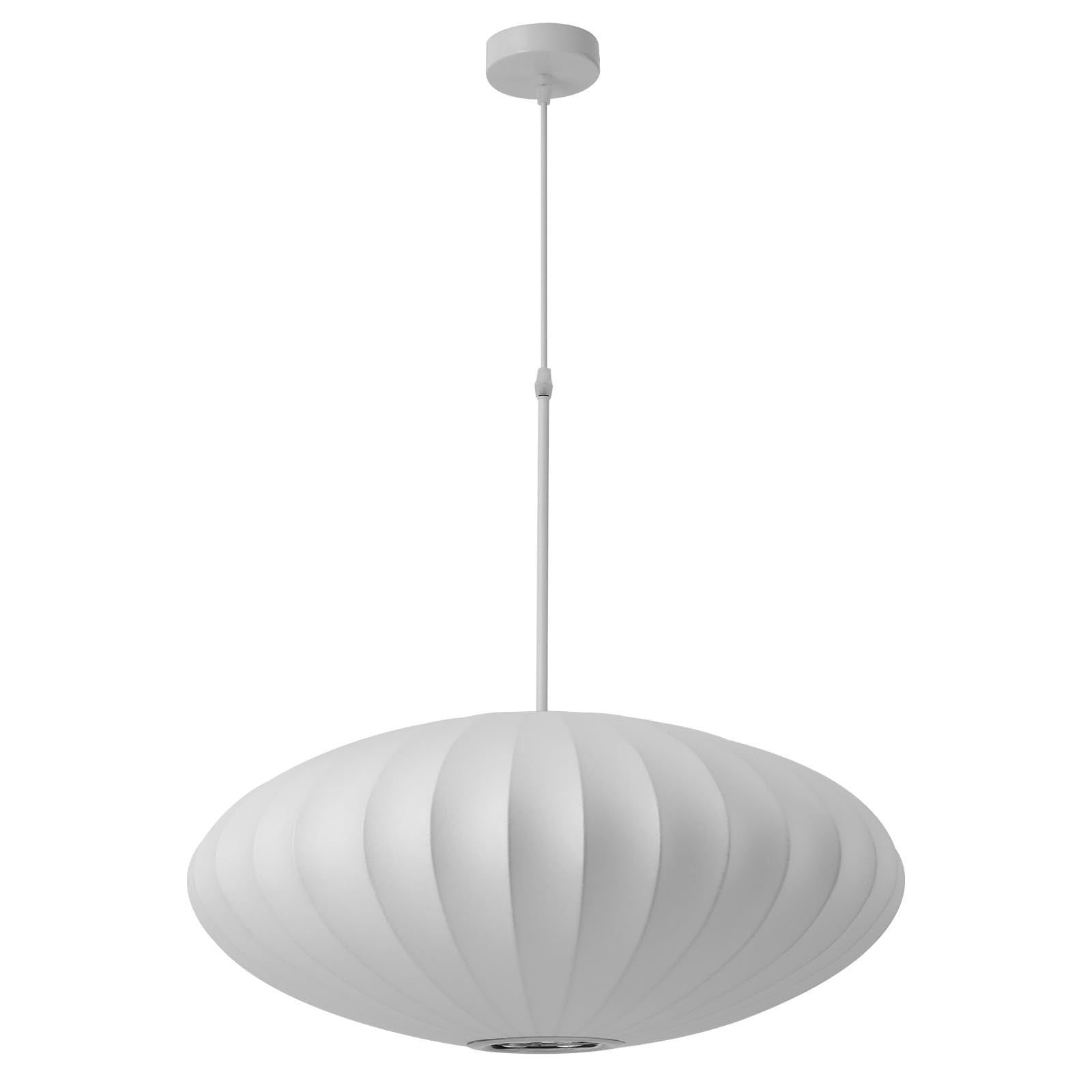 Lantern Pendant Lights Japanese Chandelier with Imitation Silk Shade 20in