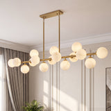 Alabaster Dining room chandelier linear pendant light for kitchen island
