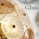 Textured Clear & Amber Glass Shade Close Up