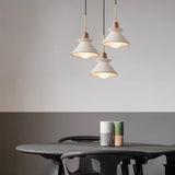 3-pack concrete pendant lights for dining room, modern minimalist decor